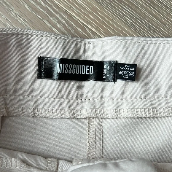 Misguided Wide Leg Pants in Cream